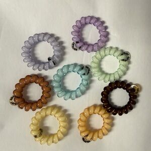 Set of 8 Tiny Teleties Hair Ties in Assorted Colors